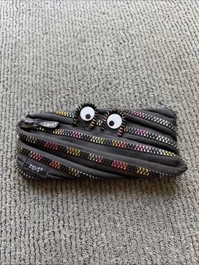 zipit Black Monster Pencil Case with Multicolor Zippers
